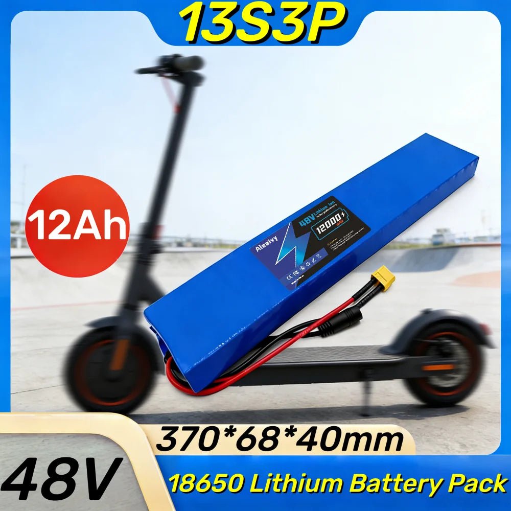 13S3P 48V 12000mAh Electric Scooter Lithium Battery 18650 Battery Pack 48V 12Ah Electric Scooter Electric Scooter Battery 48V. - Power Sports Electric Scooters