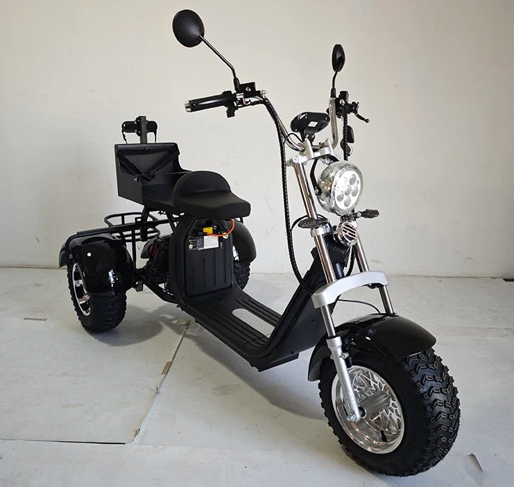 Brand New US/EU Warehouse Modern Style Fat Tire 60v Golf Scooter Adult 3 Wheel Electric Scooter Tricycle Citycoco with Pedals tr - Power Sports Electric Scooters