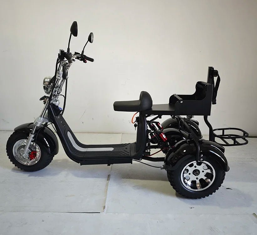 Brand New US/EU Warehouse Modern Style Fat Tire 60v Golf Scooter Adult 3 Wheel Electric Scooter Tricycle Citycoco with Pedals tr - Power Sports Electric Scooters