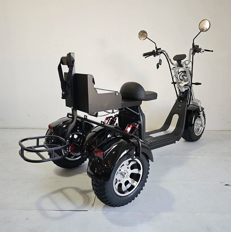 Brand New US/EU Warehouse Modern Style Fat Tire 60v Golf Scooter Adult 3 Wheel Electric Scooter Tricycle Citycoco with Pedals tr - Power Sports Electric Scooters