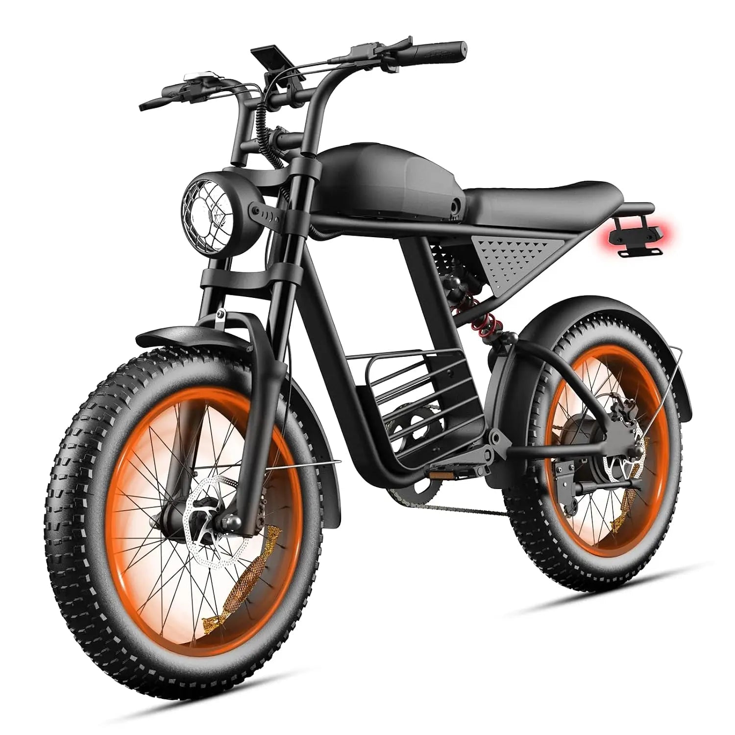 Electric Bike for Adults, 48V 1500W/3000W Dual Peak Motor, 35 mph Top Speed, 20" 4.0" Fat Tires, 7-Speed, Custom - Power Sports Electric Scooters