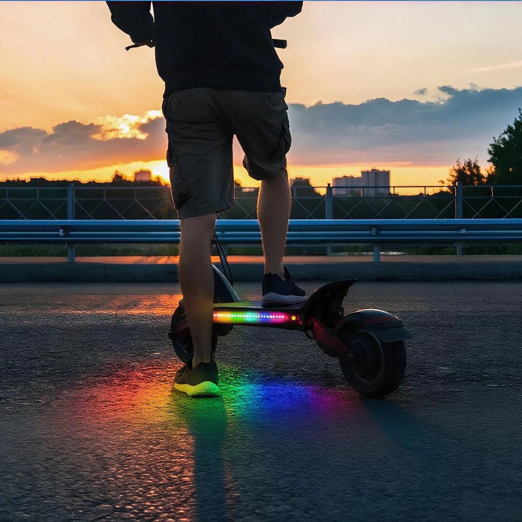 Electric Scooter LED Light Strip, USB/Battery Dual-Mode Power Supply, Universal Night Riding Warning Light, Safety Light Strip, - Power Sports Electric Scooters