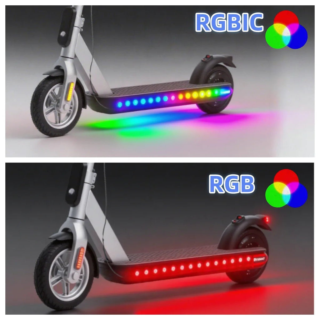 Electric Scooter LED Light Strip, USB/Battery Dual-Mode Power Supply, Universal Night Riding Warning Light, Safety Light Strip, - Power Sports Electric Scooters