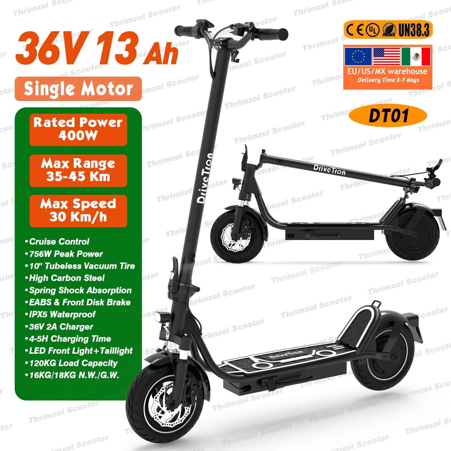 Fast Delivery Cheap Electric Scooters For Adult 400W 36V13Ah E Scooter Roadworthy Electric Roller 30 kmh Folding Scooters - Power Sports Electric Scooters