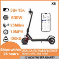 Foldable Smart Electric Scooter for Commuting 36V 500W Motor Escooter 25 Miles Long Range Smart Adult Electric Scooter for APP - Power Sports Electric Scooters