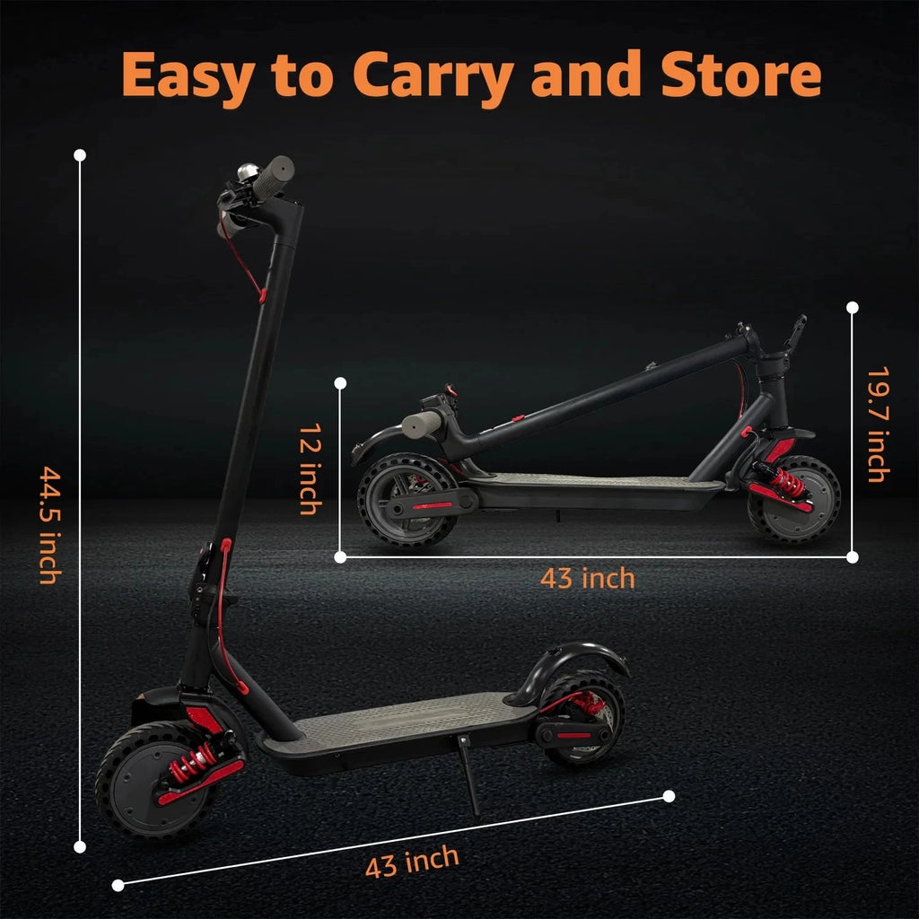Foldable Smart Electric Scooter for Commuting 36V 500W Motor Escooter 25 Miles Long Range Smart Adult Electric Scooter for APP - Power Sports Electric Scooters