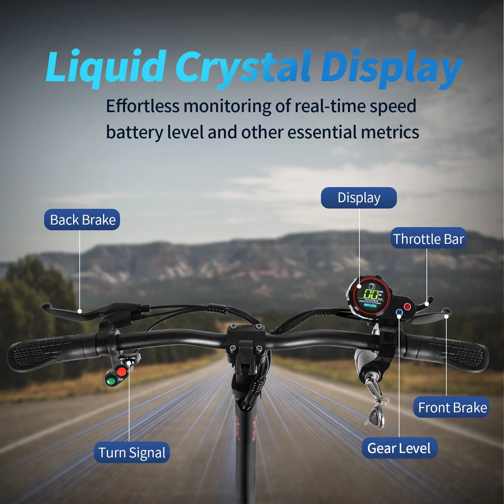 Heavy Duty X1 Electric Scooter 1000W Brushless Motor 100KG Max Load 35KM Range Dual Shock Absorption and Foldable Frame - Power Sports Electric Scooters