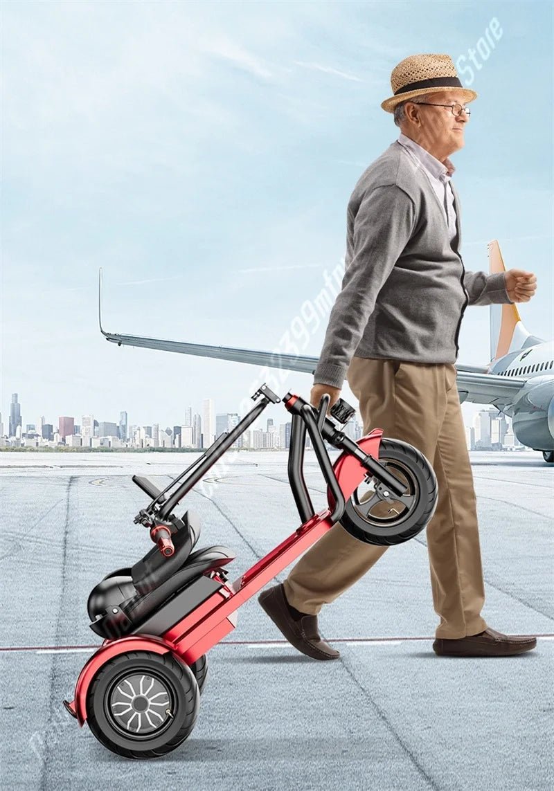 Lightweight Mobility Scooter Tricycle Foldable For Elders With Removable Battery/Anti Theft Family Electric Scooter For Seniors - Power Sports Electric Scooters