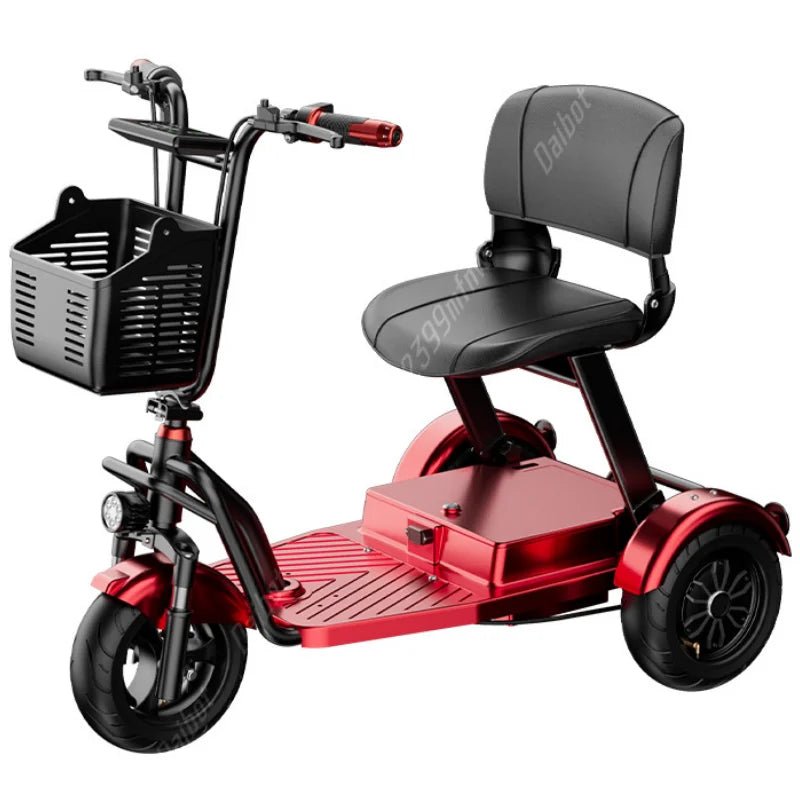 Lightweight Mobility Scooter Tricycle Foldable For Elders With Removable Battery/Anti Theft Family Electric Scooter For Seniors - Power Sports Electric Scooters